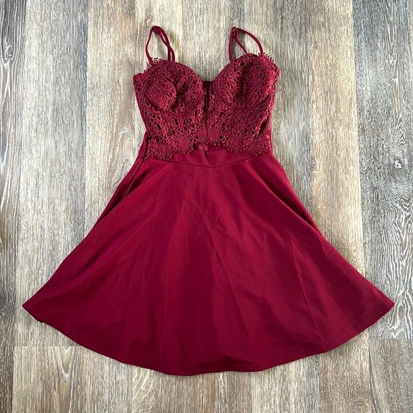 Windsor Dresses Red Wine Mini Dress Poshmark